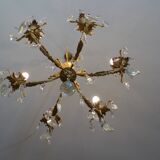 Bronze chandelier - branches with tassels