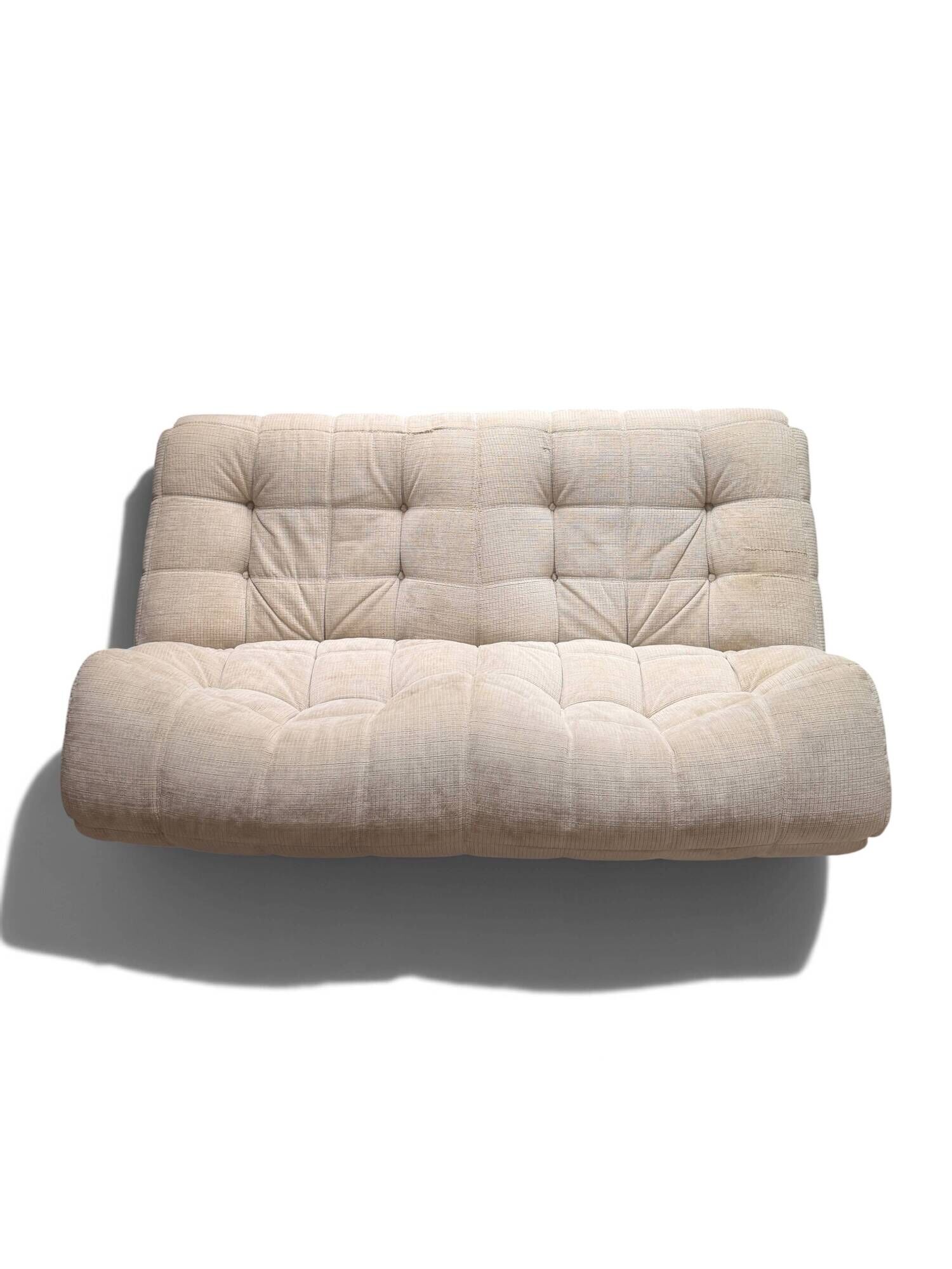 Michel Ducaroy Kashima 2-seater sofa in ecru velvet, Ligne Roset