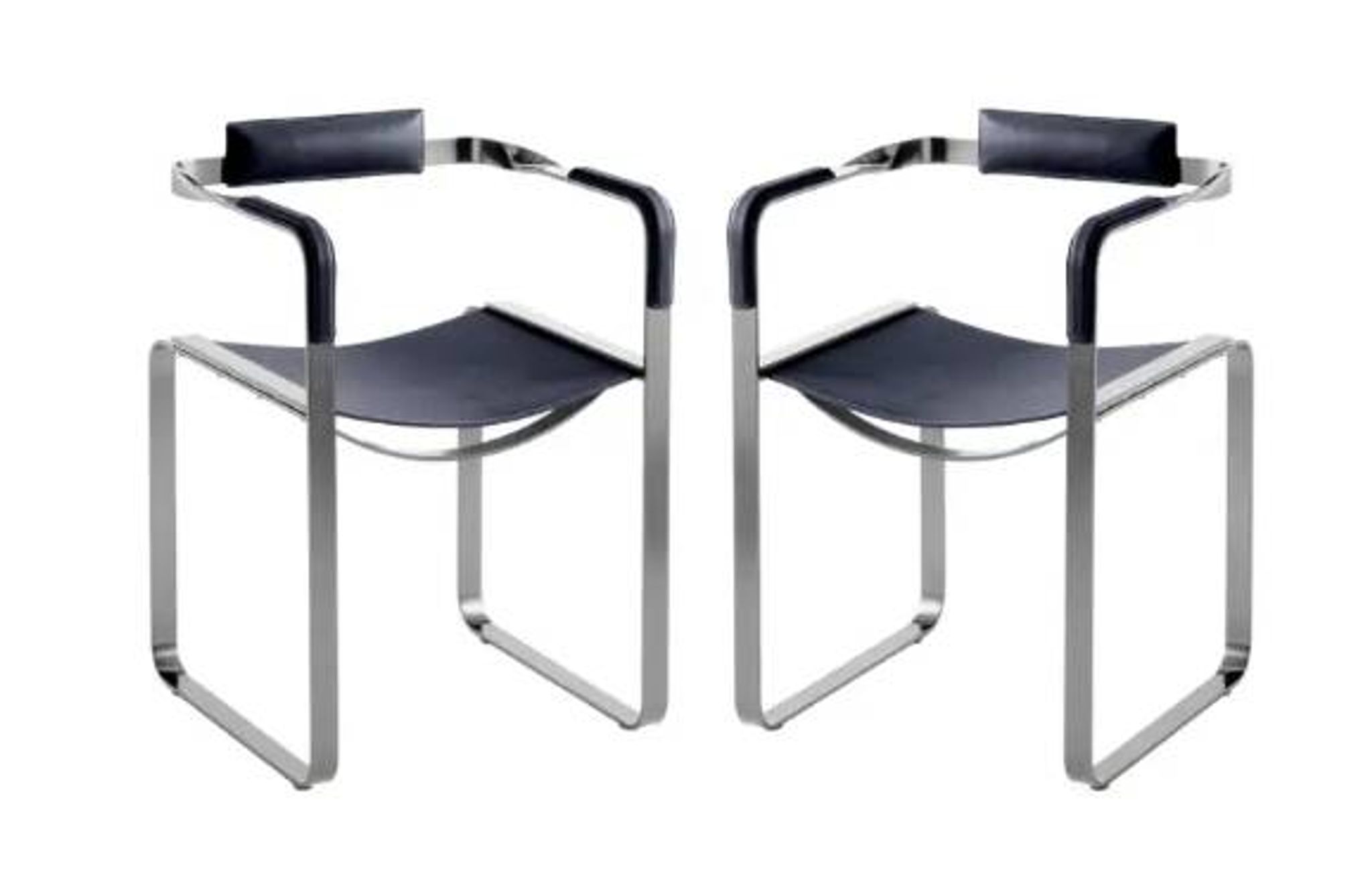 Wanderlust bar stools with backrest, blue and metal.