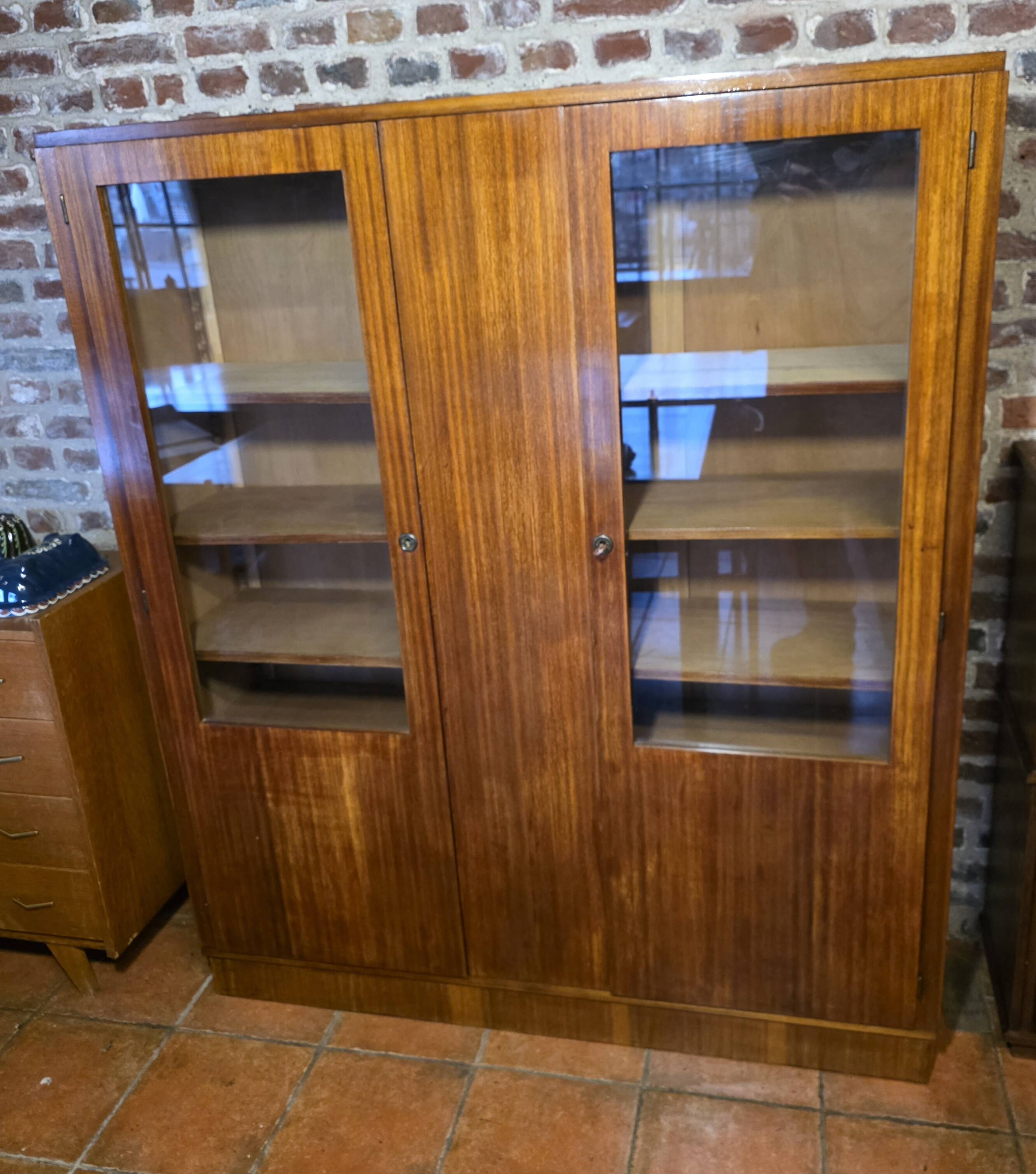 Art Deco mahogany library from the 1930s.