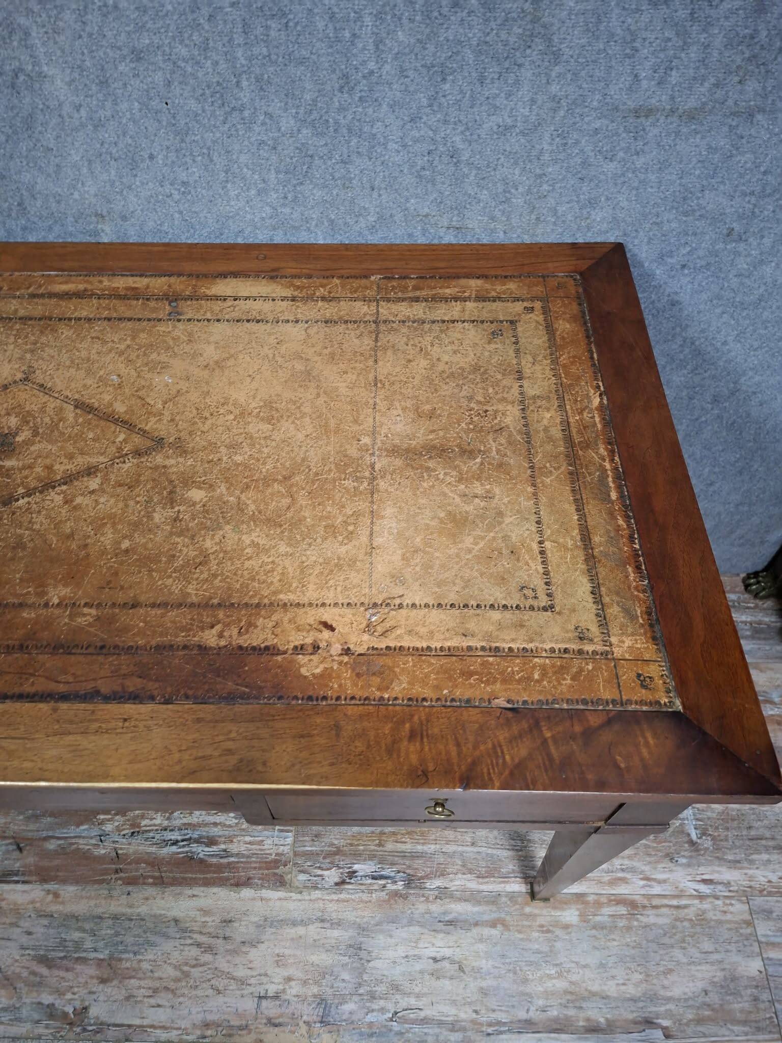 Louis XVI flat desk in mahogany