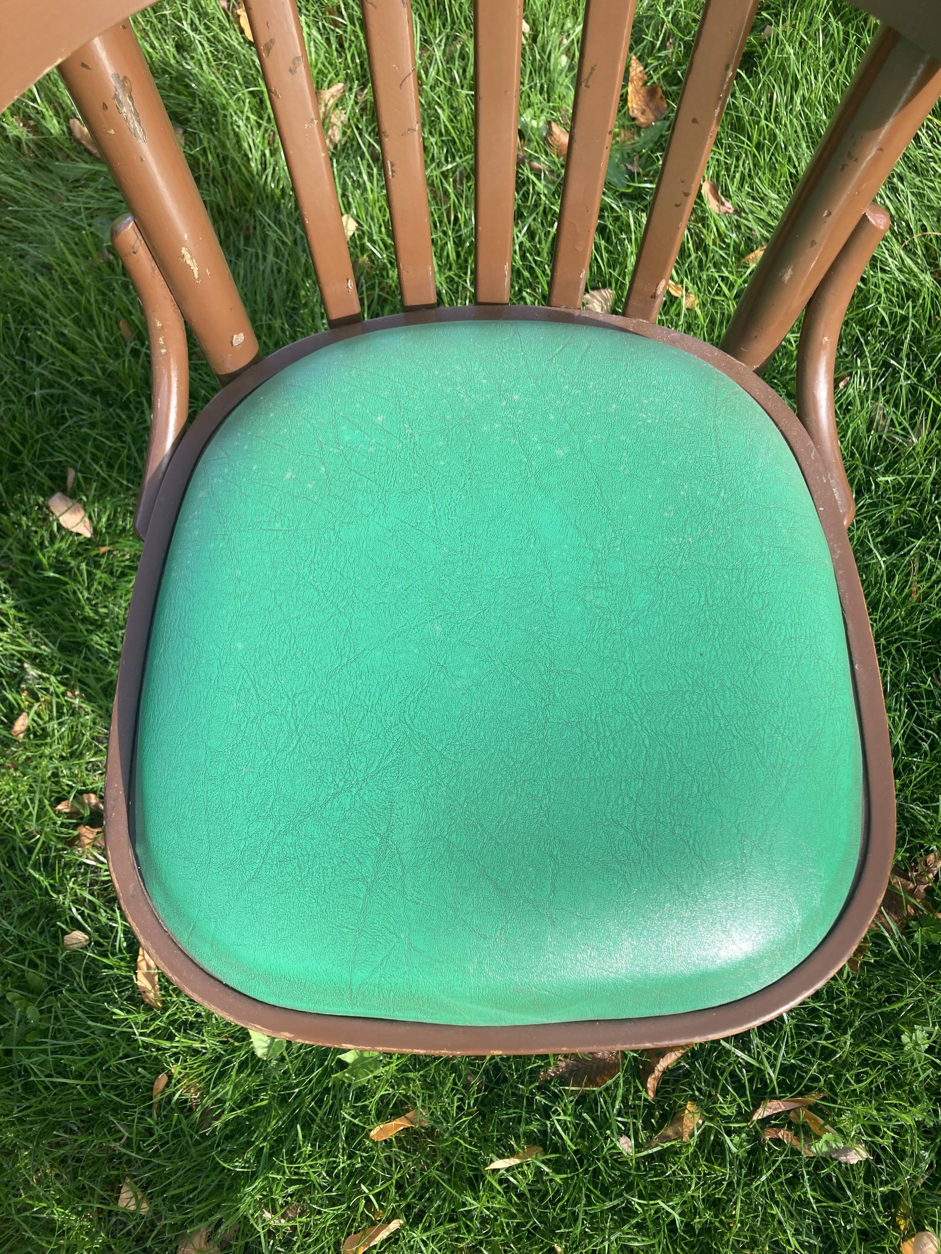 4 chairs bistro skaï vert