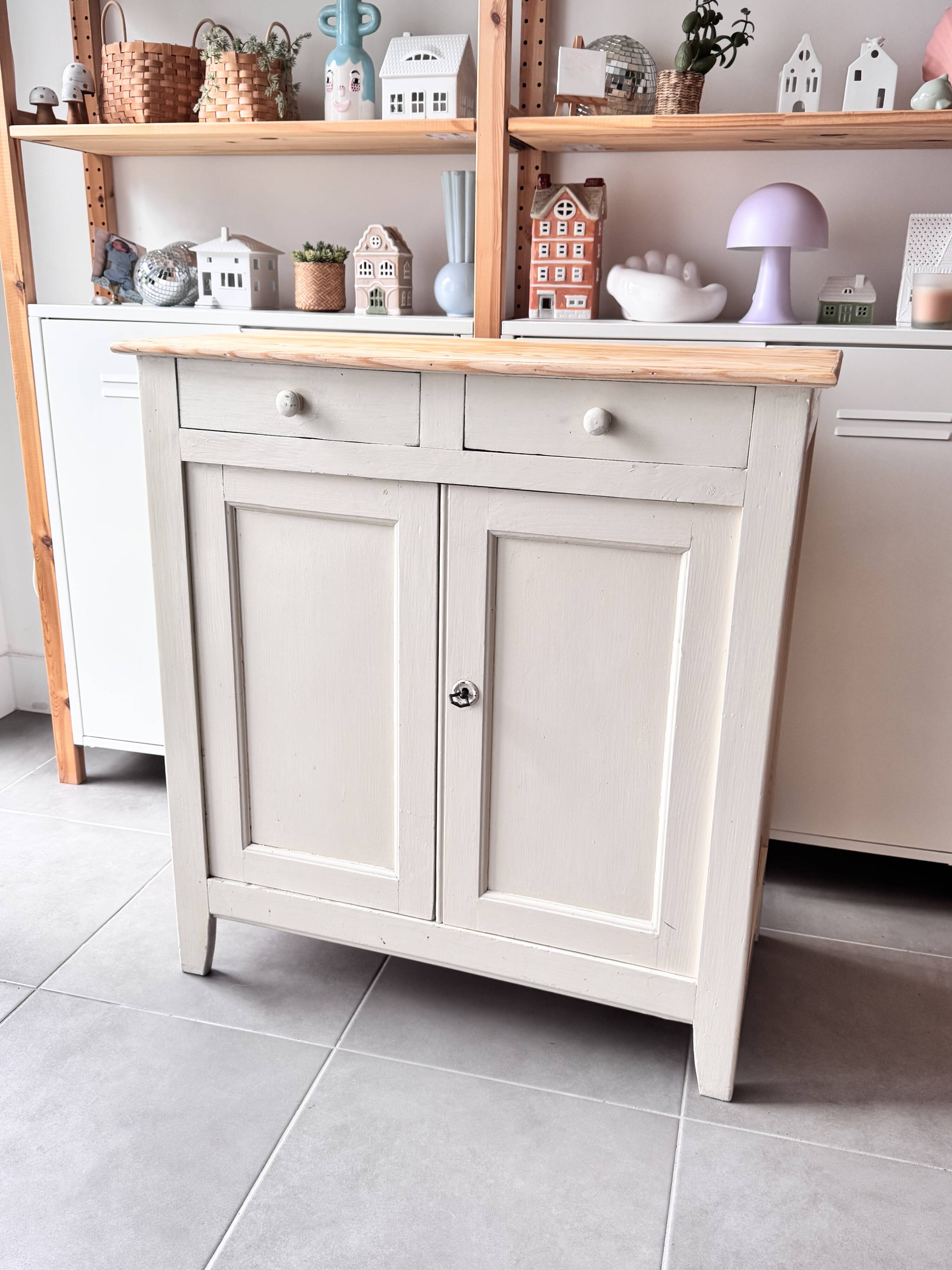 Parisian buffet, antique storage furniture, vintage wooden cupboard