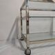 Brass coffee table bar cart