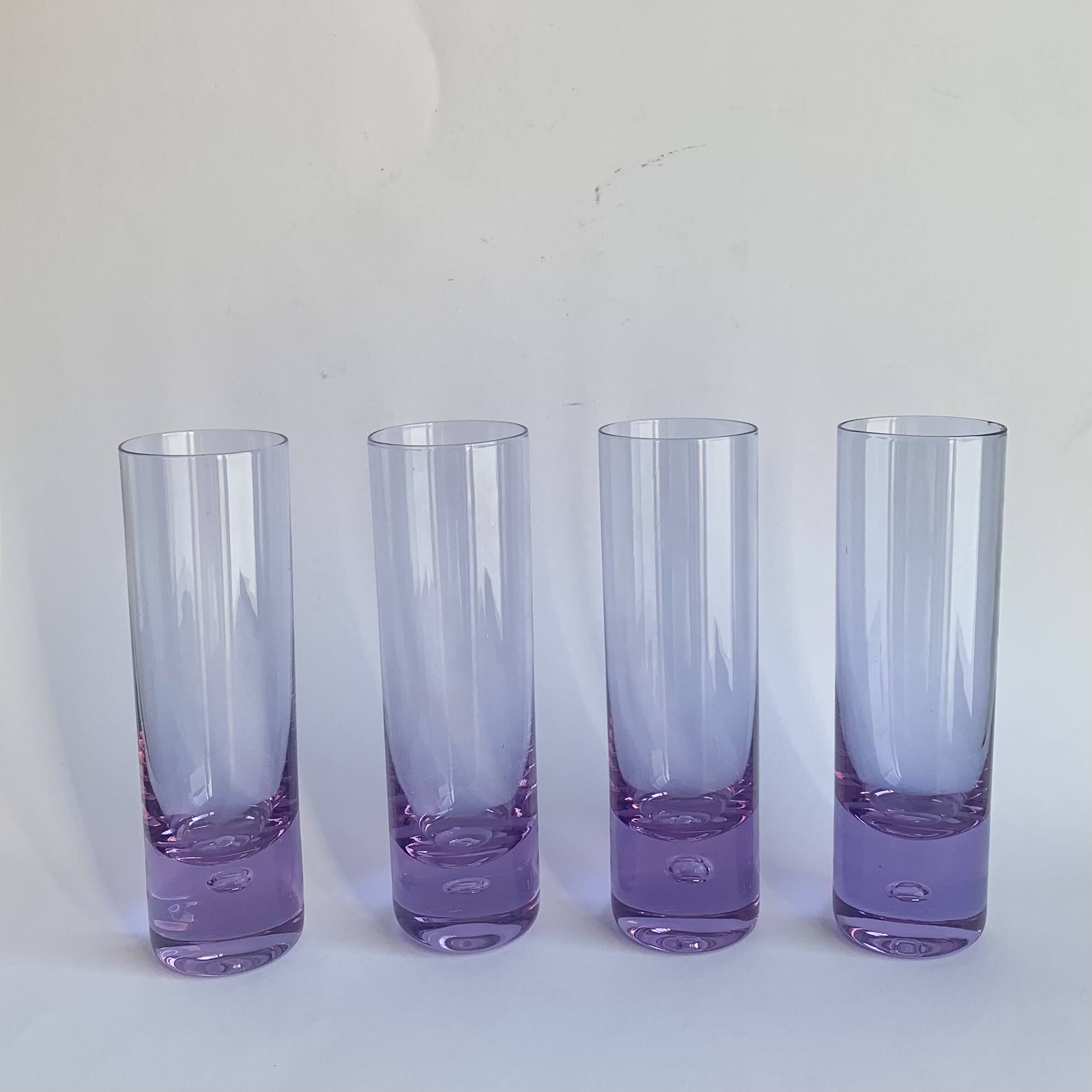Ensemble de 4 verres Alexandrit conçus par Sergio Asti pour Arnolfo di Cambio.