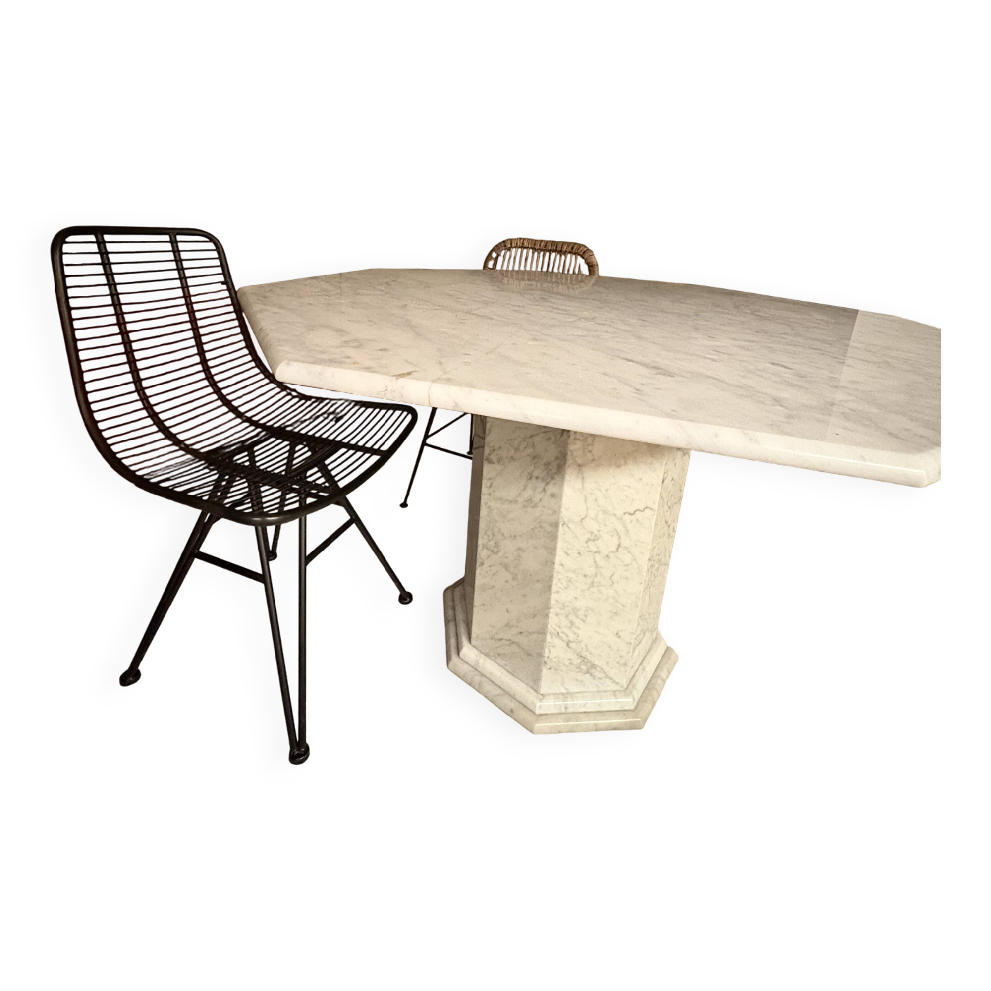 White marble table