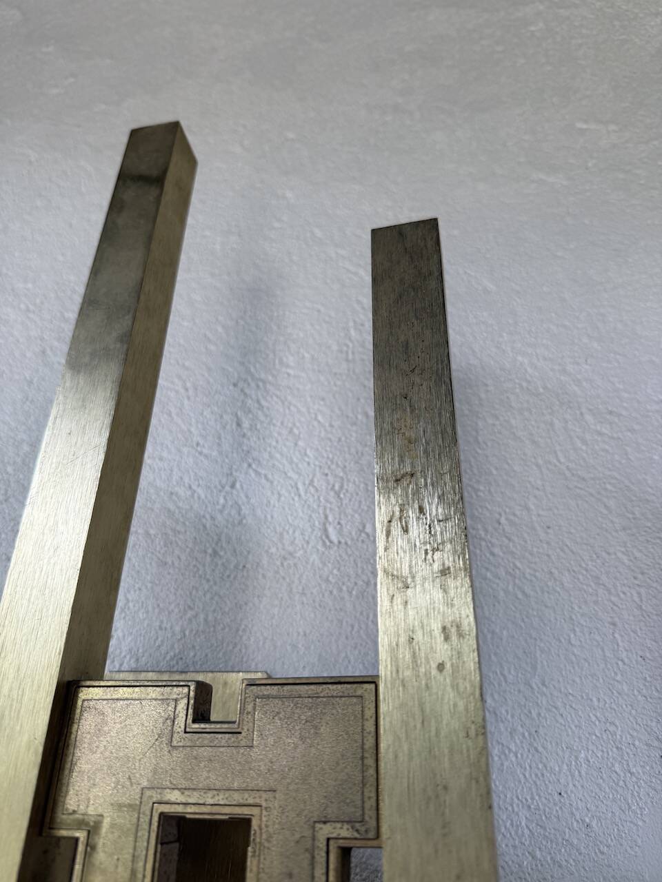Pair of Regency brass wall lights in Italy