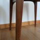 Series of 3 Scandinavian teak and skai chairs