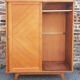Wardrobe, wood, sliding doors, vintage, 60s
