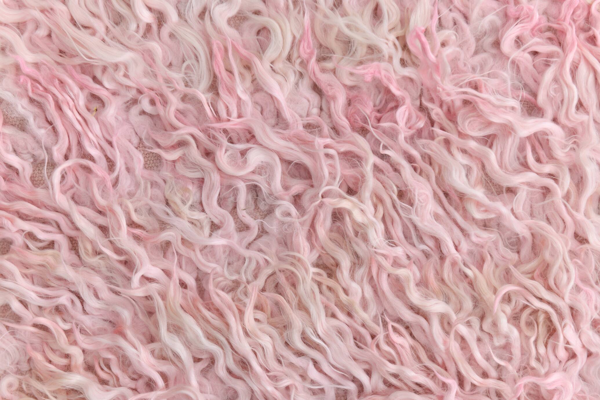 3x10 Soft Pink Wool Moroccan Runner Rug, 110x311Cm SK 70367