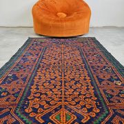 Round armchair in the style of Pierre Paulin, oversized pouf, velvet.