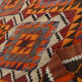 Colorful Multicolor Tribal Kilim Runner Rug, 82x295Cm