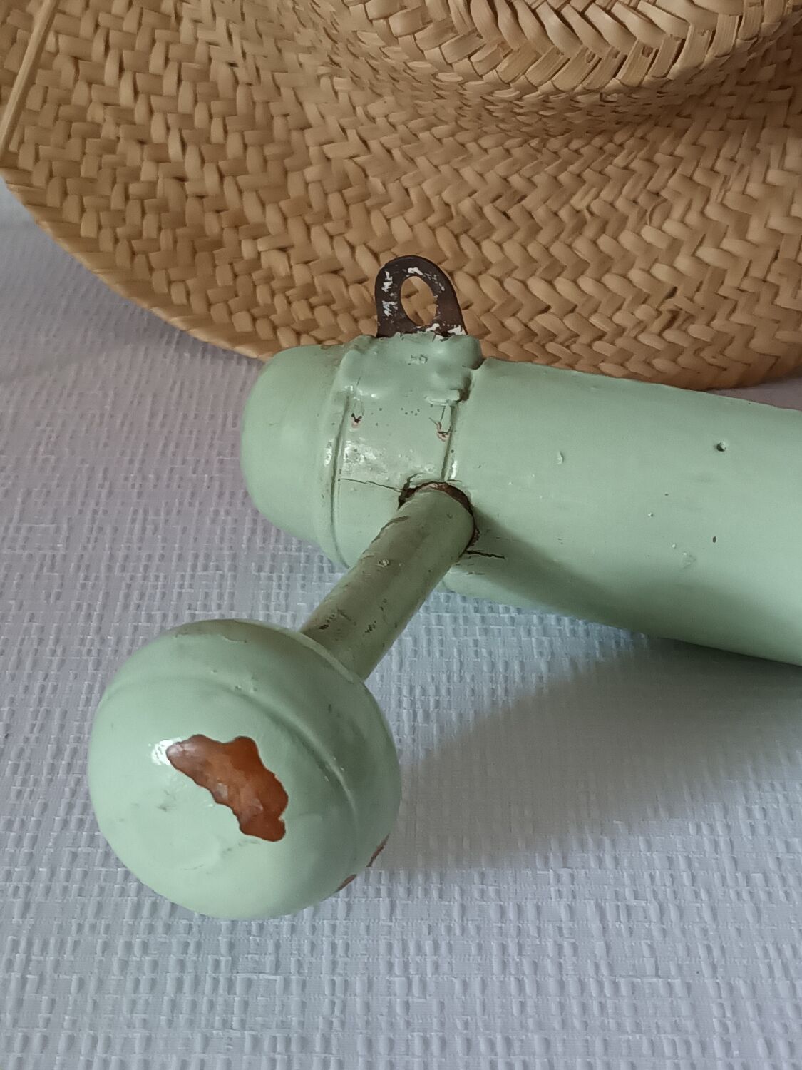 Vintage bamboo wall coat rack