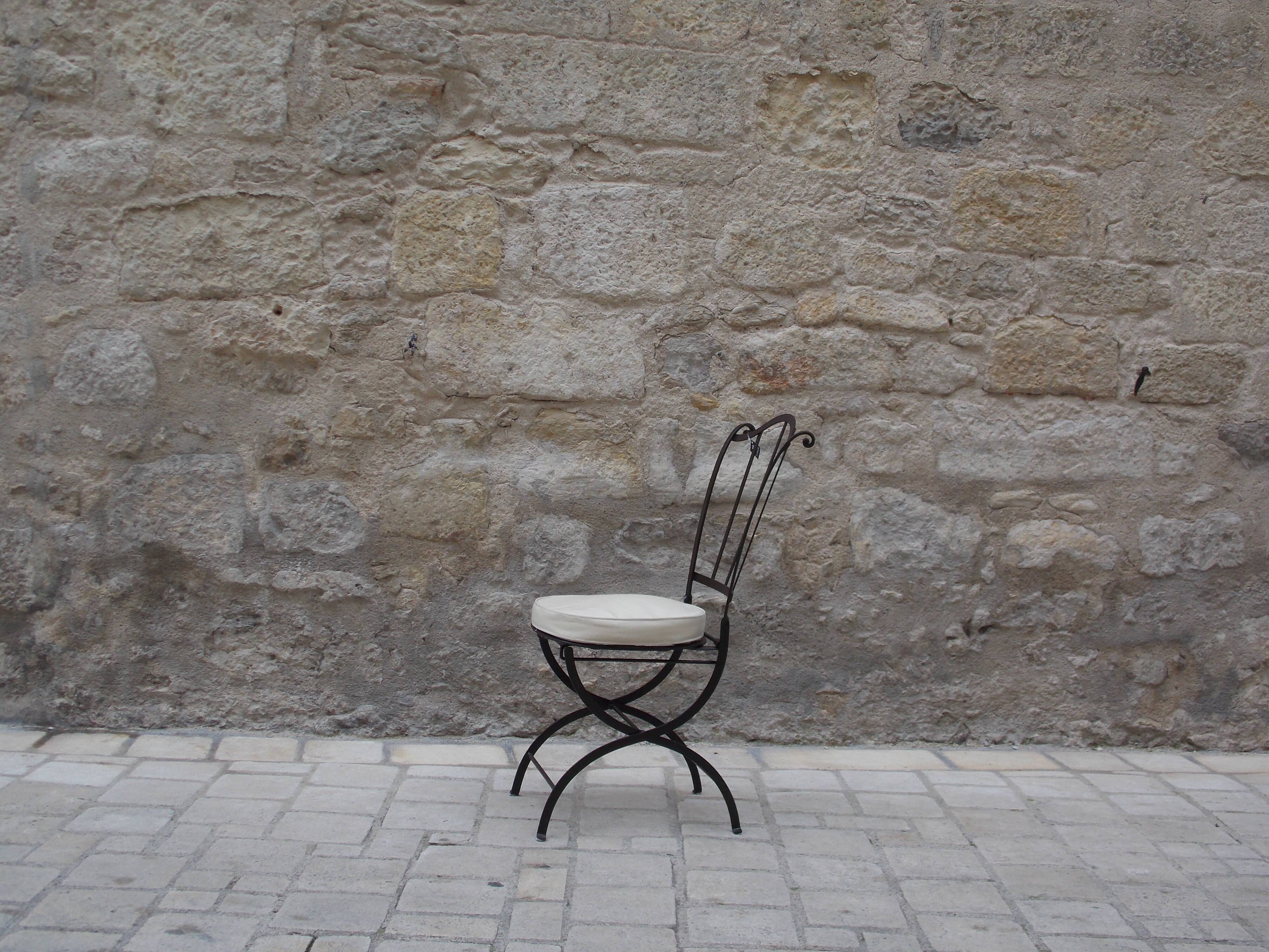 Périgordia© folding wrought iron chair