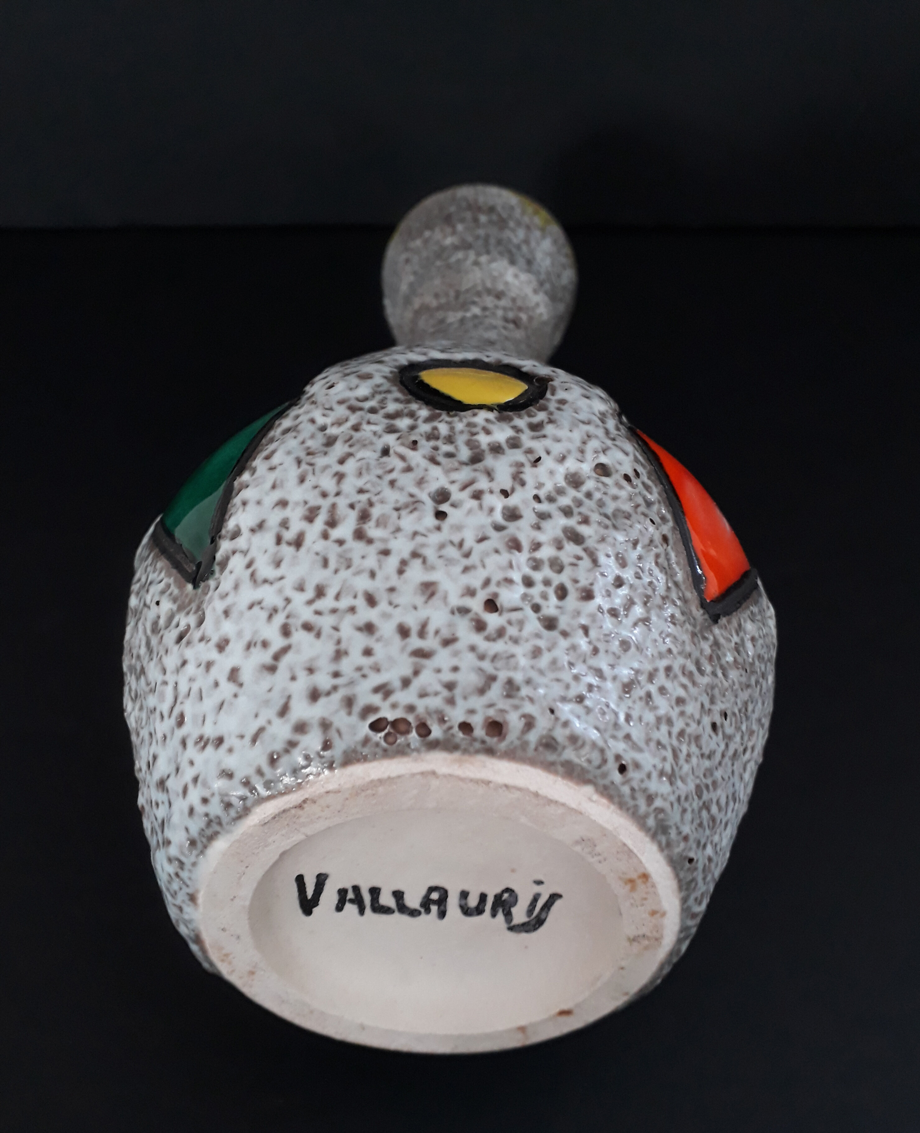 Vase soliflore céramique signé vallauris