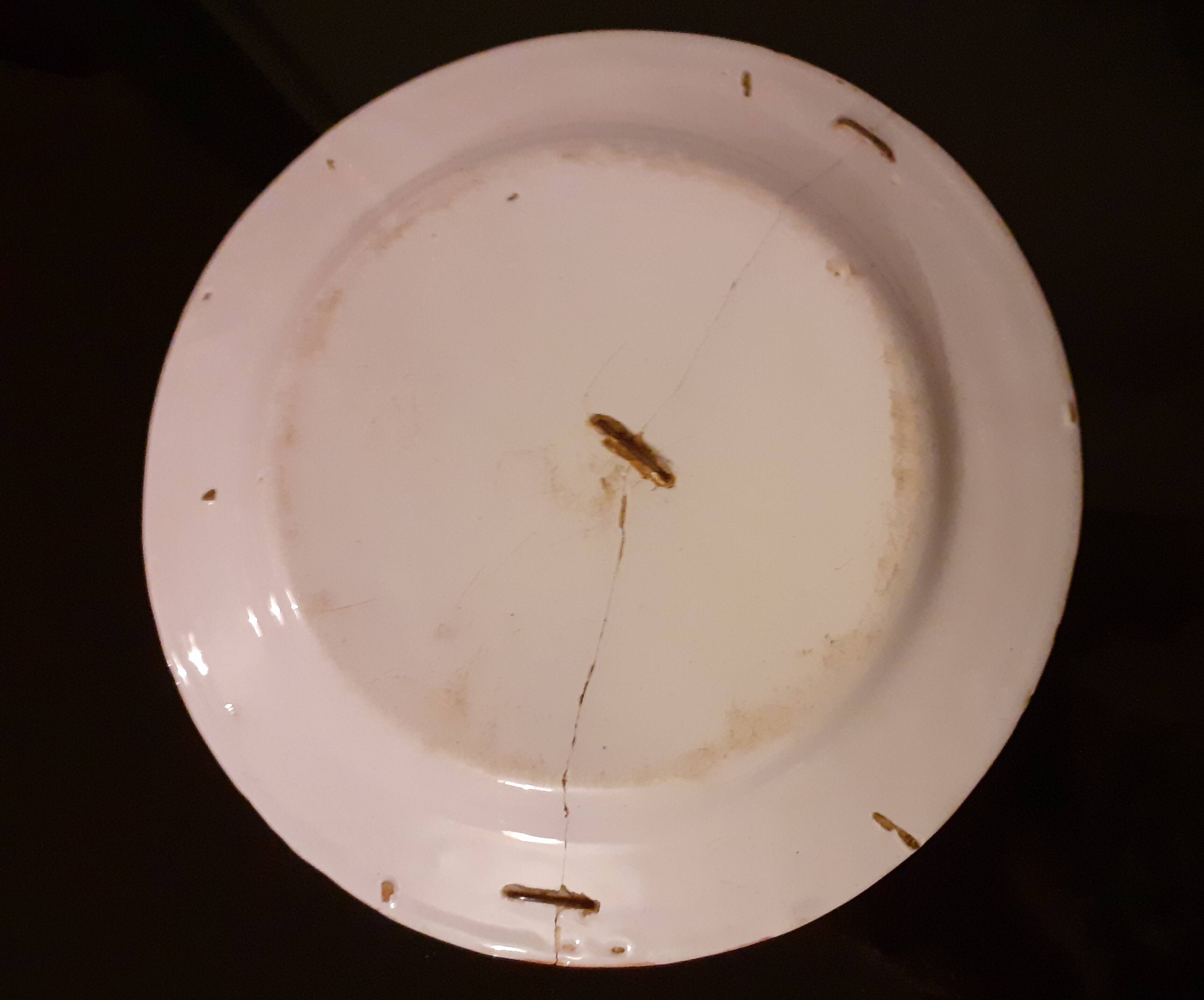 Set of 3 old plates / Eastern earthenware