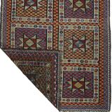 Tapis Kilim Vintage Turc Oushak 186x349 cm Laine Fait Main