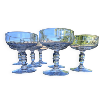 Suite de 7 coupes a champagne en cristal art de la table champagne cremant