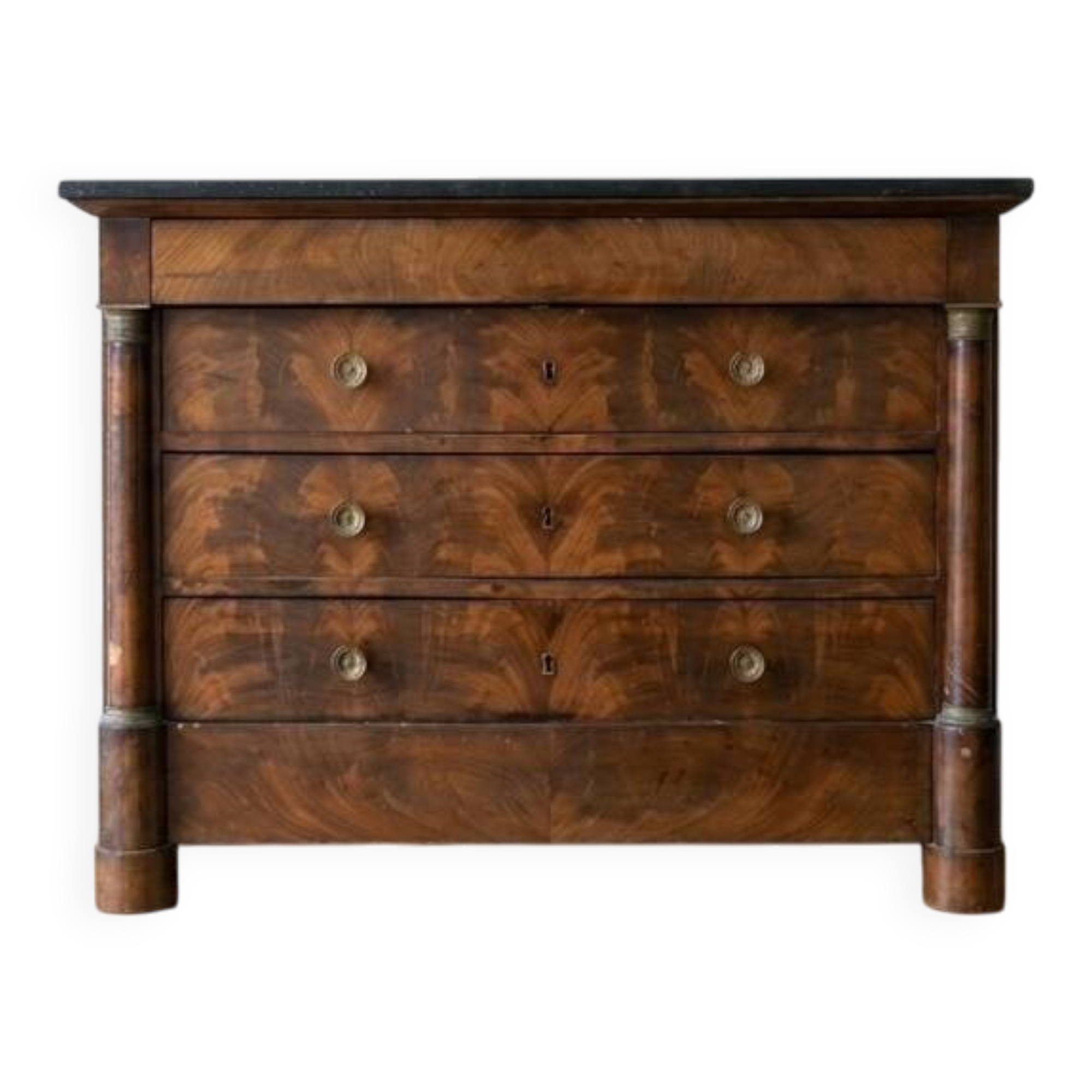 Empire cherry wood chest of drawers