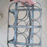 Zinc bottle holder and 6-compartment wooden handle