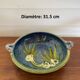 Large Dish with Handles in Handmade Ceramic - Hand-Painted Floral Decoration