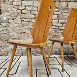 Set of 4 brutalist bistro chairs