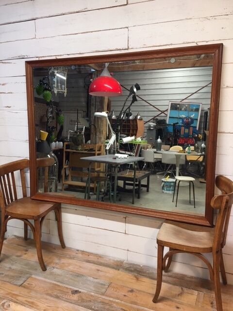 Mirror of vintage brasserie bistro 1950