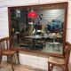 Mirror of vintage brasserie bistro 1950