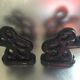Pair of ceramic Art Deco candlesticks