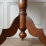 Table console tripode "violon" en noyer blond