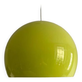 Vintage yellow plexi pendant light