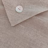 Housse coussin lin beige forme enveloppe (lot de 2)