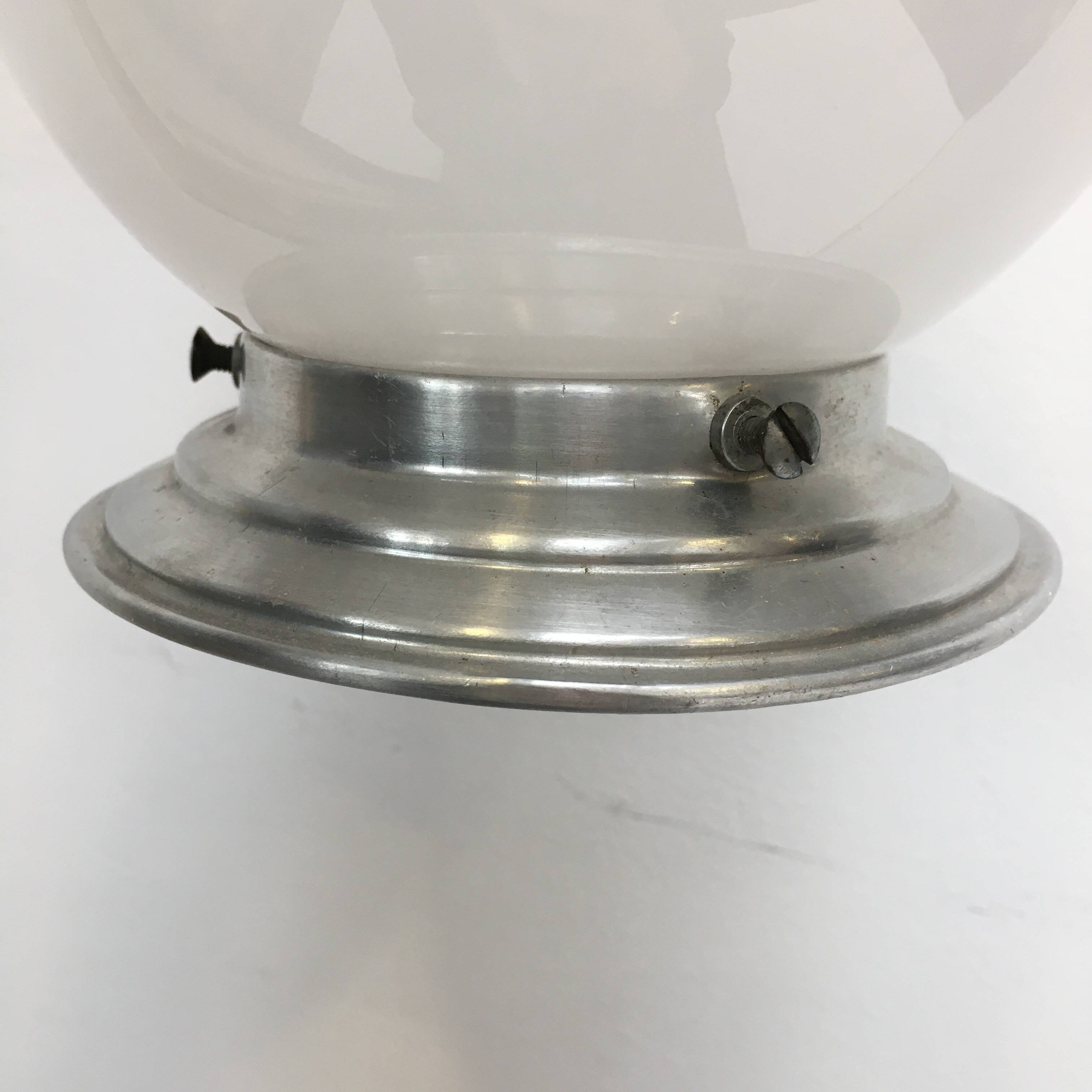 Opaline ball wall light