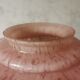 Large art deco globe pink speckled glass