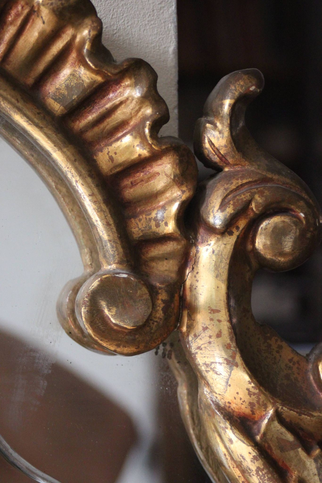 Antique gilded mirror, Neo Rococo, 19th century