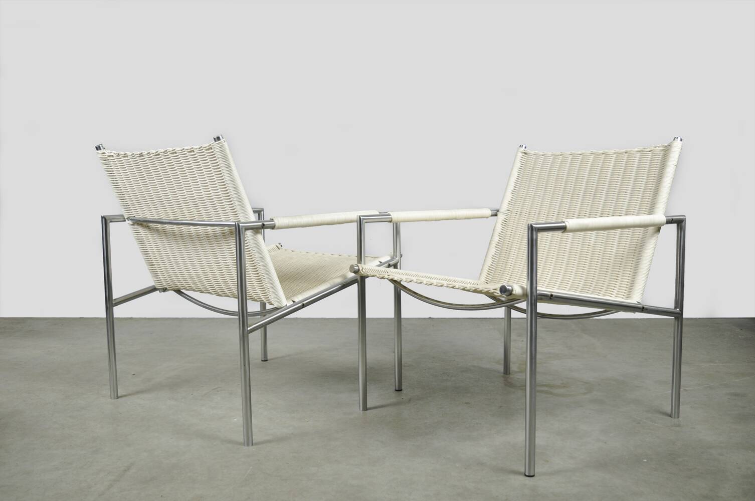 SPECTRUM / Vintage rattan armchairs sz01 / Martin Visser / Netherlands 1980s