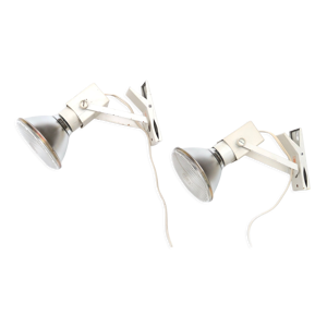 Paire de spots appliques blanches