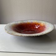 Coupe en émaux d'art de Limoges signée Duban et Christel