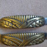 Gold art deco handles
