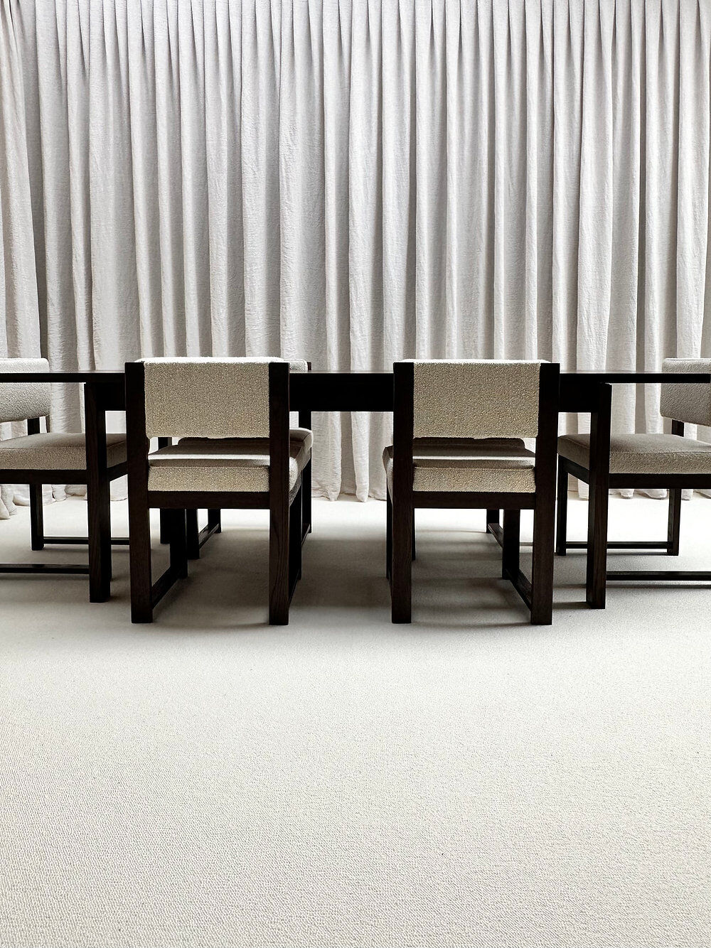 Dining set with 6 chairs and table, Roger Vanthournout, Aurora, Izegem, Belgium, 1970s.
