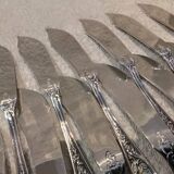 6 forks, 6 fish knives, silver-plated metal, silversmith Ercuis LXV 29