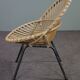 Fauteuil vintage en rotin, Dutch Design, 1960