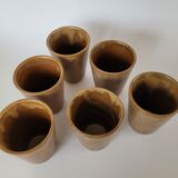 Lot de 6 gobelets en grès Digoin