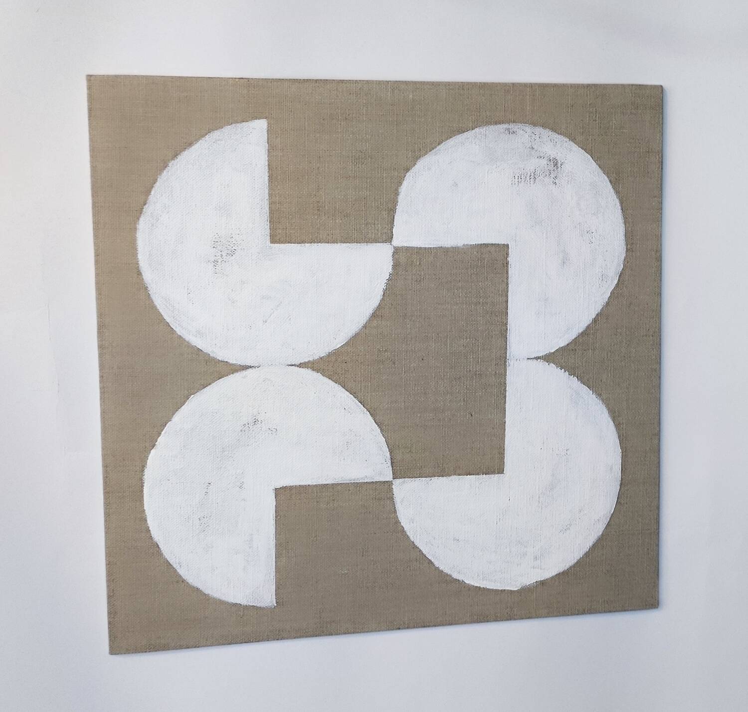 Geometric jute painting 30 x 30 cm