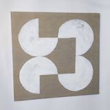 Jute geometric painting 30 x 30 cm