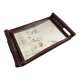 Miroir bois et verre piqué