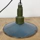 Industrial Blue Enamel Military Pendant Lamp with Cast Aluminium Top, 1960