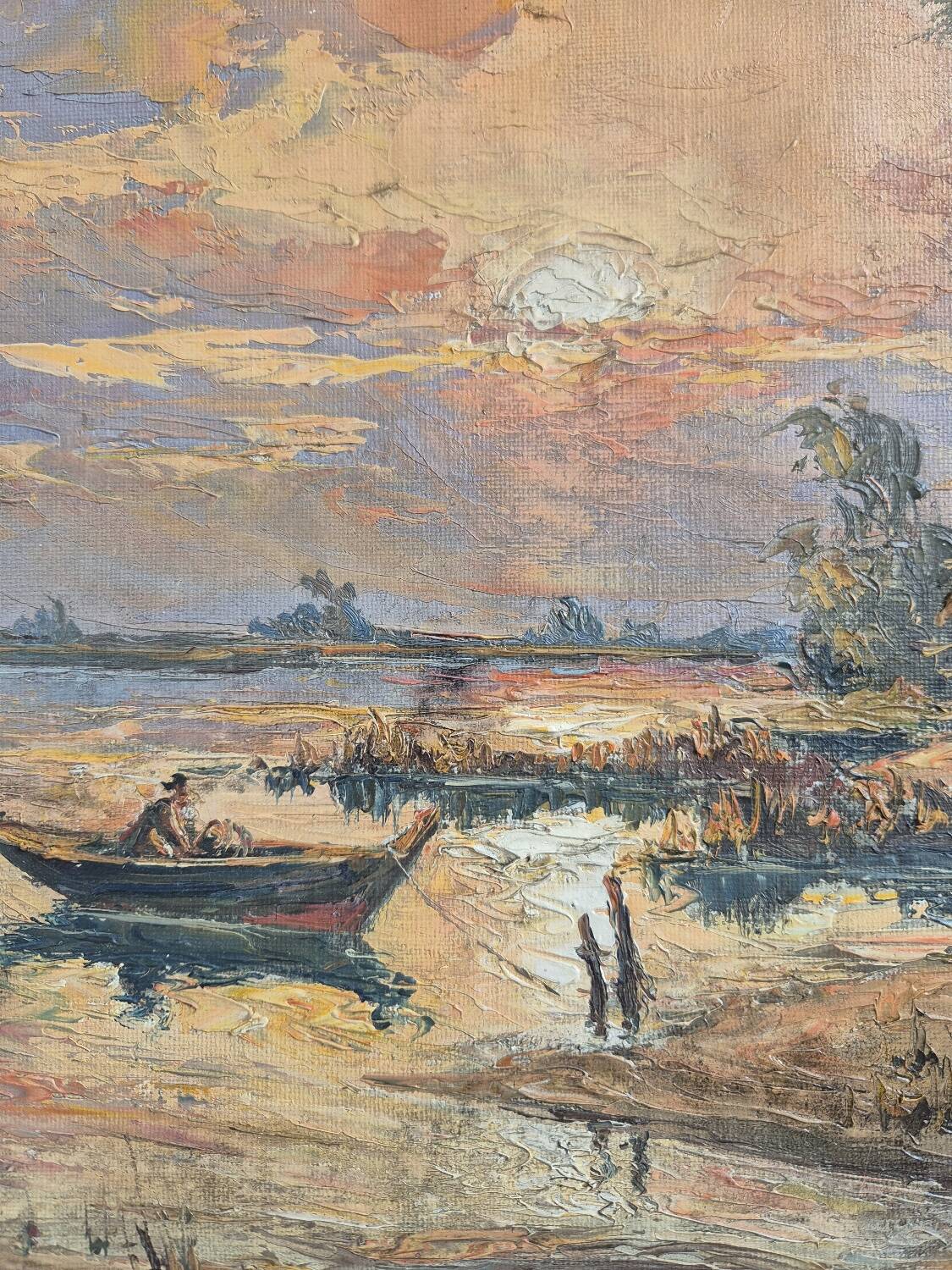 Landscape of Camargue - Oil on canvas