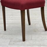1960s, set of 6 pcs Danish dining chairs by Slagelse Møbelværk, wool.