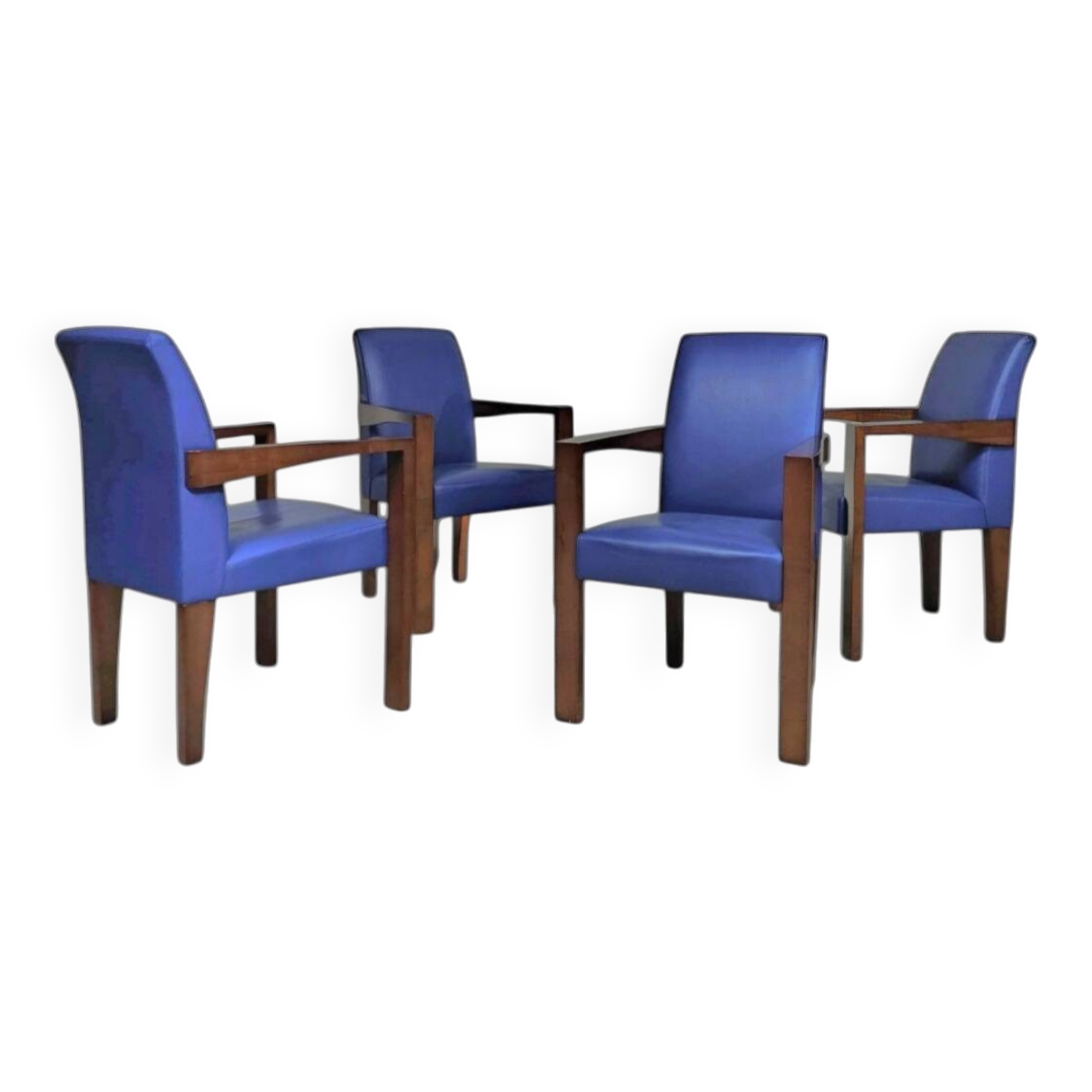 4 x Hugues Chevalier conference Ying Bridge chair / leather
